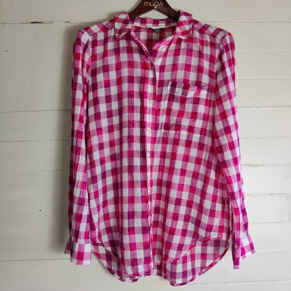 Anthropologie Pilcro Splatter Plaid Button Down - Picture 2 of 9